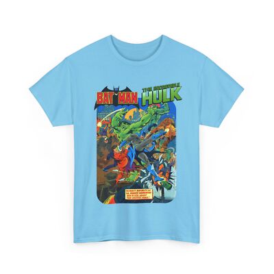 Batman/Hulk T-Shirt - DC/Marvel 1970s Team-Up - Two-Face & Leader - Retro Art