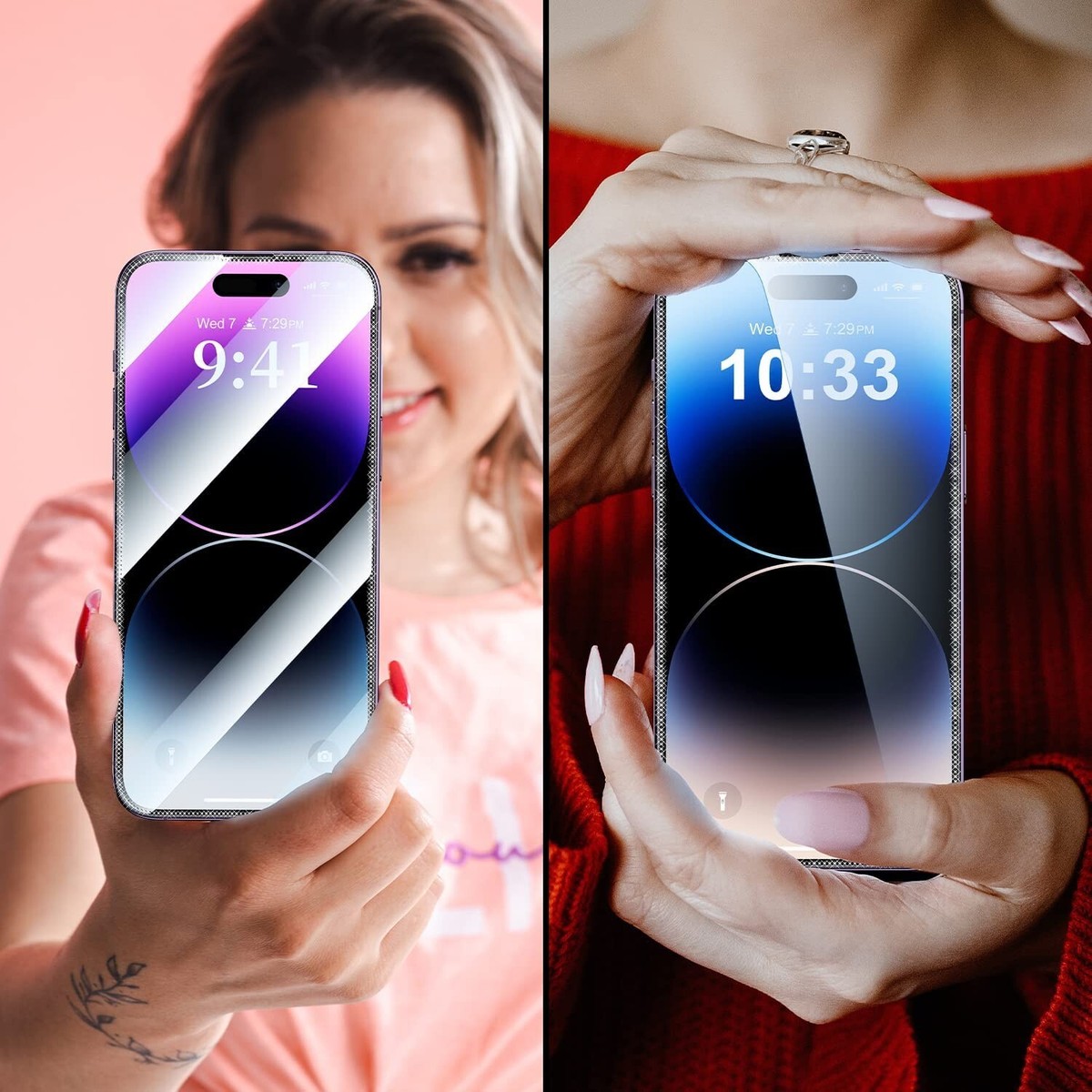 JETech Protector de Pantalla Instalación con Una Toque para iPhone 14 Pro 6.1 Pulgadas, Mica