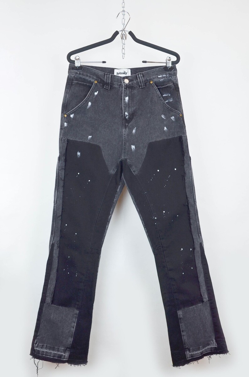パンツ BLACK BARRETT coating black denim Y2K Y2k Skateboard Pants Hip Hop Embroidered Jeans Men Baggy