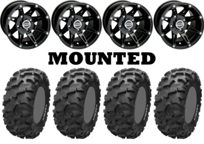 Kit 4 ITP Blackwater Evolution Tires 28x9-14/28x11-14 on Moose 387X Black CAN