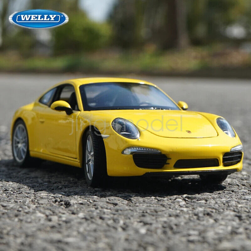 WELLY 1:24 Porsche 911 Carrera S Alloy Sports Car Model Diecast Racing Car