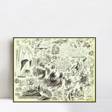 Framed Giclee Print Wall Art Sheet of Studies by Jackson Pollock Home Decor