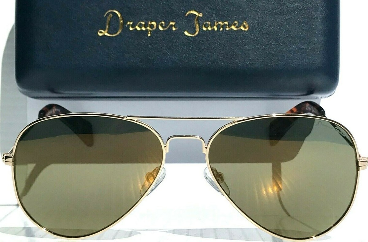 Draper James Gold Frame Aviator Sunglasses with Navy Case NEW Draper James LYNN Rose Gold Aviator Blush Pink Lens  main image 3