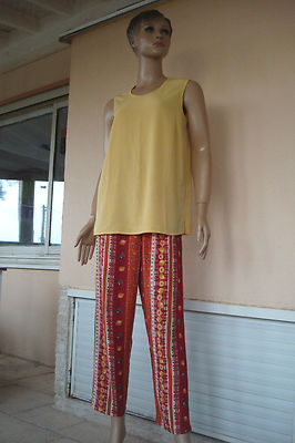 PANTALON FLUIDE PIMKIE COLORE TOP JAUNE ASSOTI T 38/40/42 100