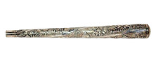 Antiker, massiver Silber Sonnenschirm - Griff mit Wildtier Dekor, Indien um 1900