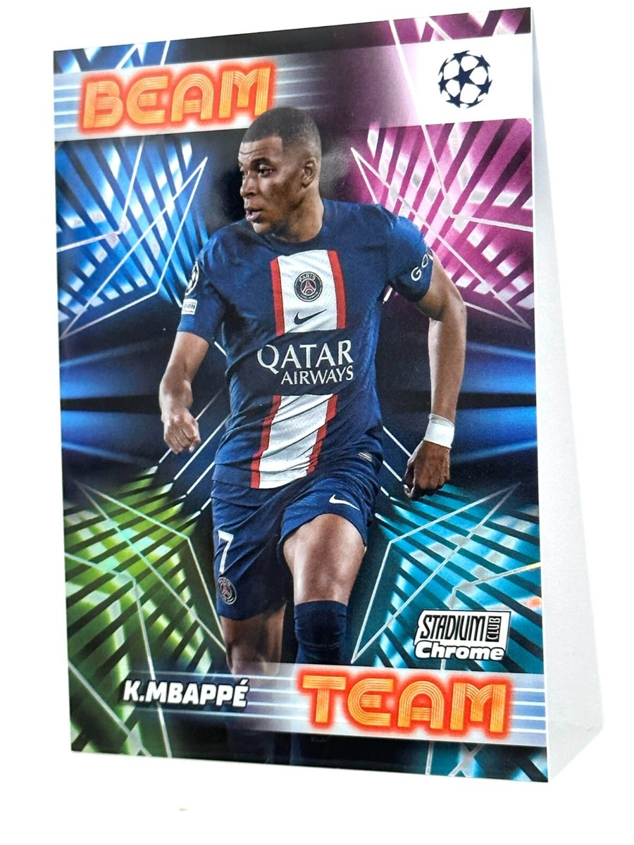 2022-23 Topps Stadium Club Chrome UCL PSG Beam Team Kylian Mbappe