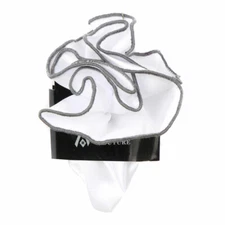 Men's Antonio Ricci Pocket Round Hanky White With Gray Trim Formal Weddings Prom