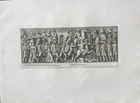 1704 Aurelius Column, Rome - Original Bartoli/Bellori Engraving  - German Tribes