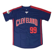 Cleveland Indians Rick Vaughn #99 Major League Movie Jersey Navy Men's X-Large