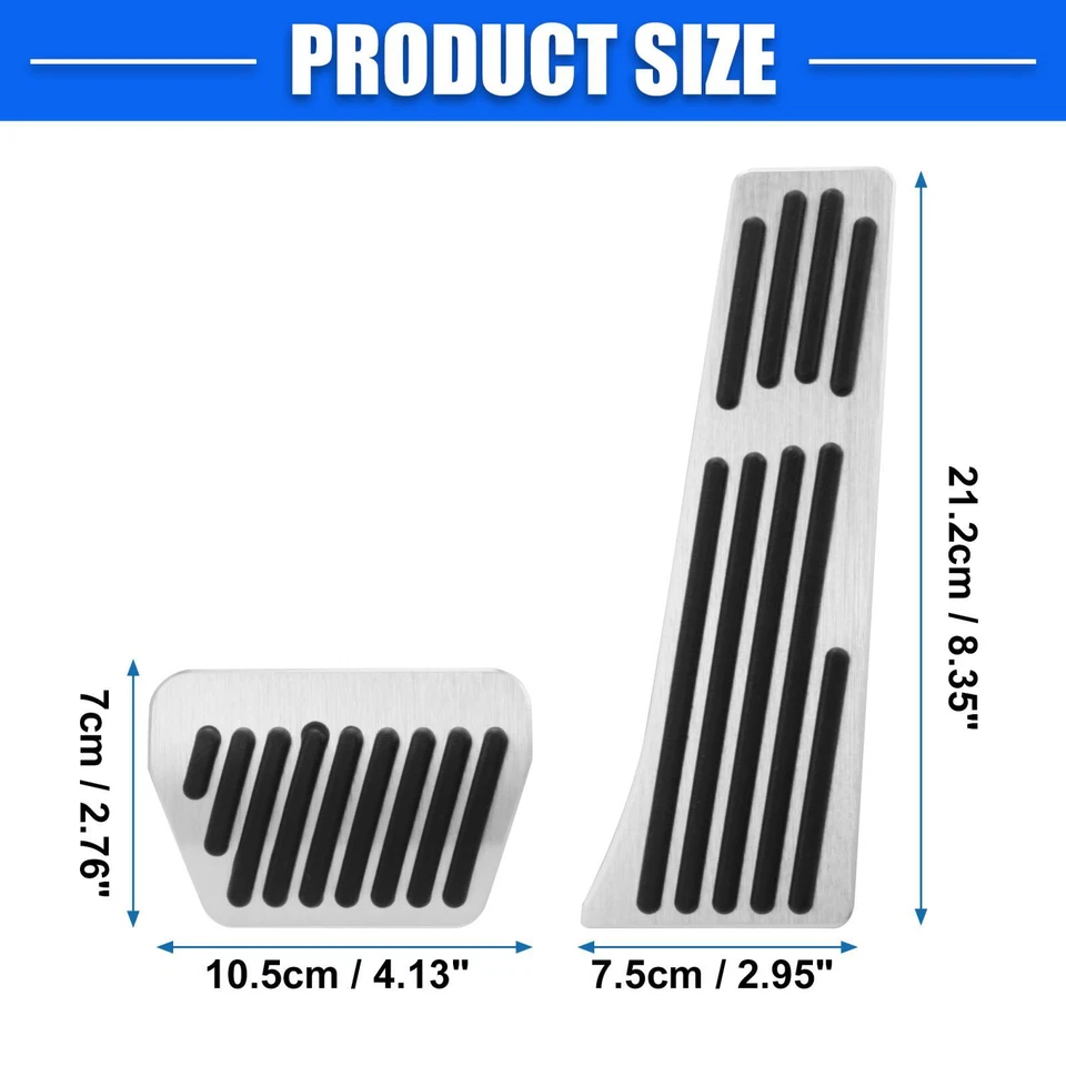 Cubierta de pedal de freno de gas 2 piezas pedales antideslizantes para BMW Serie 1 2 3 4 tono plateado Foto 3 de 4