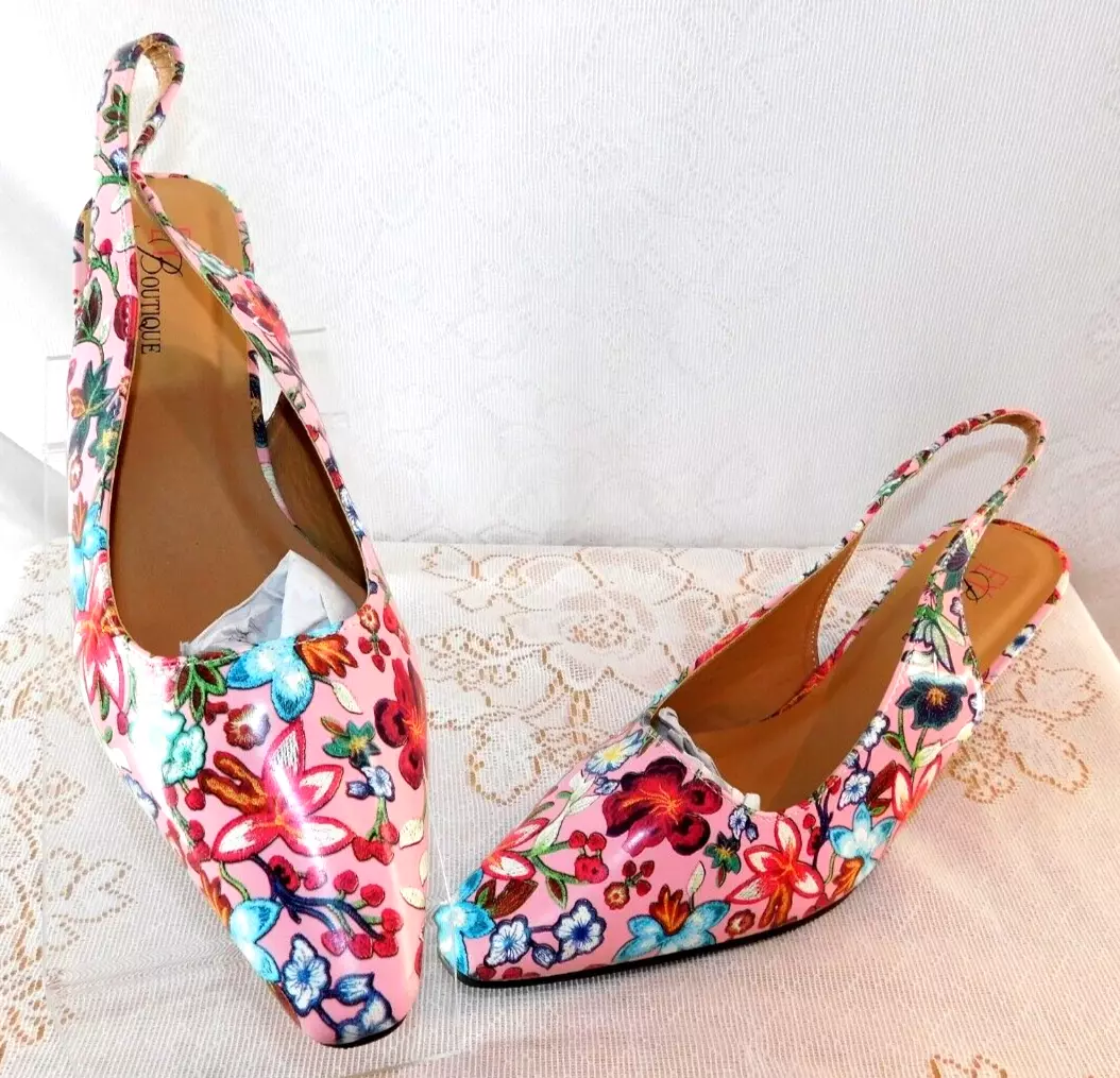 Floral 2025 slingback shoes