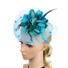 Fascinators Feather Womens Headwear Flower Hat Cocktail Ball Headband Clip