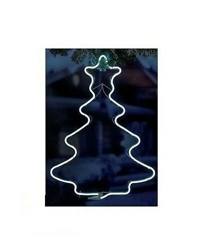 Luce Natale Albero LED Neon con 240 da Esterno 56x42,5 cm - Luce Fredda Natale