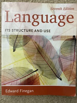 Language : Its Structure and Use 7th ED. by Finegan (2014,Paperback) linguistics