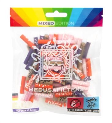 MEDUSA Aktiv-Cellulose-Filter MIXED ø 6mm Aktivkohlefilter, 100er Beutel 
