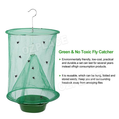6/12 Ranch Fly Trap Insect Killer Net Cage Home Outdoor Bug Pest Hanging Catcher - Picture 2 of 11
