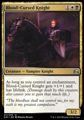 MTG Magic the Gathering Blood-Cursed Knight (211/308) Magic Origins LP