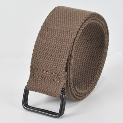 Double Ring Buckle Pants Belt Cotton Canvas Best Canvas Belts  Men's