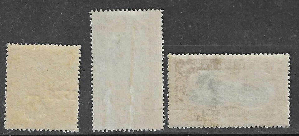 Liberia 1936, three values (10c,15c,1.00) w. ALBINO overprints mint #250-51, 256 - Image 2 of 2