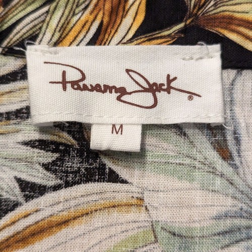 Panama Jack Womens short sleeve summer button up Hawaiian 55% linen shirt size M - Picture 5 of 7
