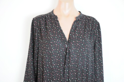 Tokito Dress Womens 14 Shift Black Polka dot Long Sleeve Pockets Stretch Waist - Picture 3 of 14