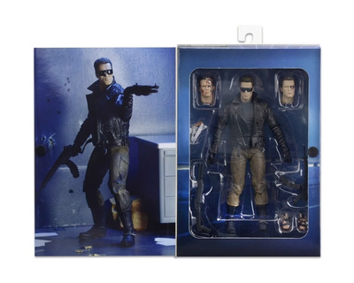 Figurine NECA Terminator 2 - T-800 (Arnold Schwarzenegger) Avec Moto, 18 Cm