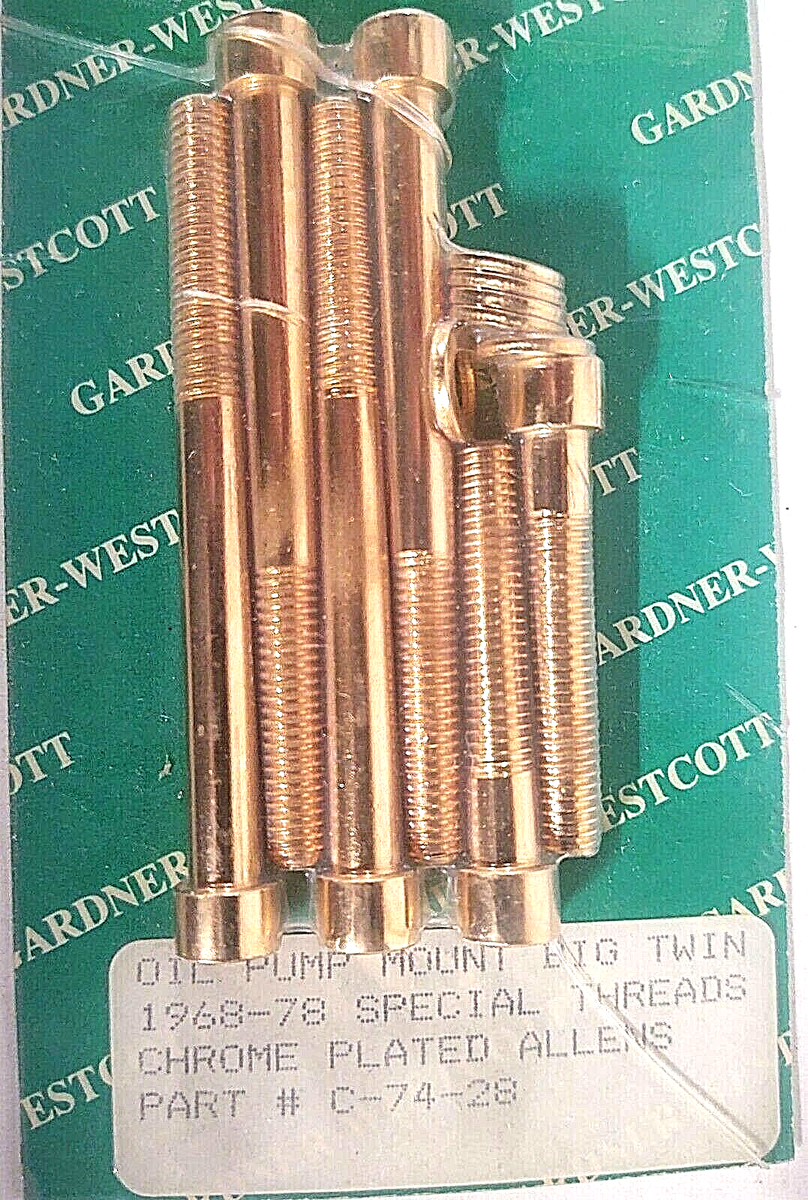68-78 Harley Davidson Oil Pump Bolt Kit Big Twin Gardner Westcott