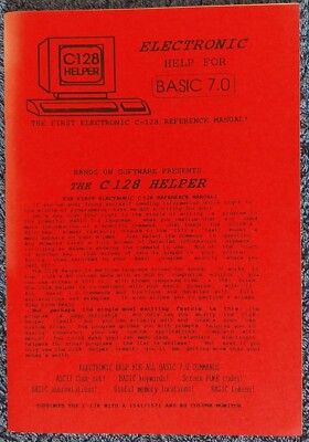 Vintage Booklet C-128 Helper für Commodore 128 Hilfe für Basic 7.0