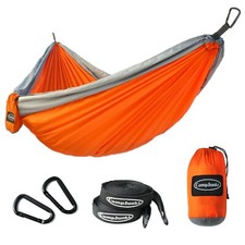 CampJunki Single Camping Hammock with Straps and Carabiners