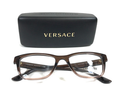 Versace Eyeglasses Frames MOD.3316 5332 Brown Faded Cat Eye Full Rim 53-18-145