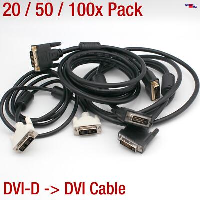 DVI-D DVI CABLE KABEL METER DISPLAY MONITOR TFT LCD TV LED VGA 20/50/100X PCS