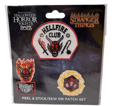 Universal Studios Stranger Things Hellfire Patch Set Halloween Horror Nights 202