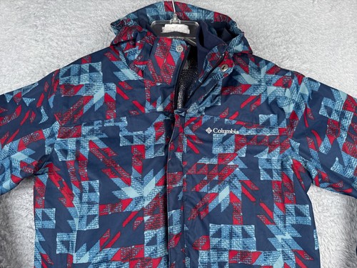 Columbia Jacket Boys Extra Large Blue Red Southwest Pattern Full Zip Insulation - Picture 4 of 16