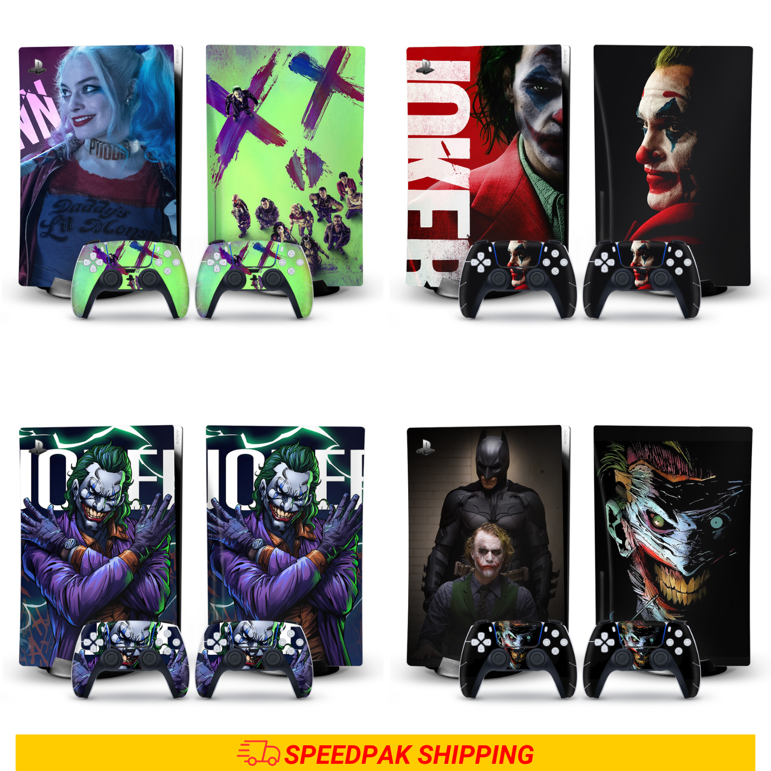Bat Joker Harley PS5 Disk Decal Skin Sticker PlayStation 5 Console Controller