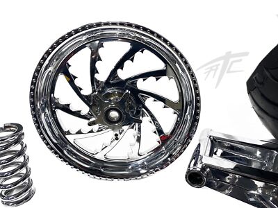 NINJA 360 CHROME FAT TIRE KIT CHROME PIRANHA WHEELS 12-20 NINJA 360 CHROME FAT TIRE KIT CHROME PIRANHA WHEELS 12-20
