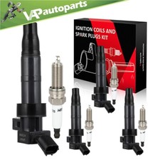 4 For 2013-2014 Hyundai Sonata 2.0L L4 Turbo Ignition Coil & Spark Plug