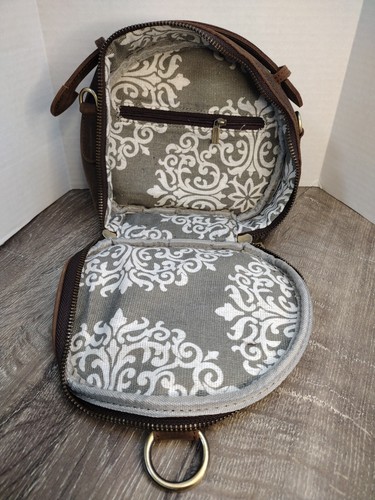 Junior Handbag Faux Leather Animal Print Maybe Cowhide With Stud Buttons New - Picture 7 of 12