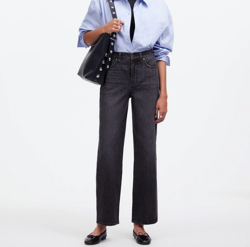 Madewell The Perfect Vintage Wide Leg Jean Black Size 26P