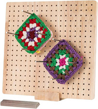 30Cm Crochet Blocking Board,Bamboo Blocking Mats for Knitting & Crochet with Sta