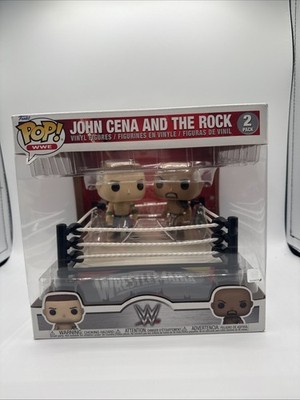 Funko Pop! WWE 2 Pack John Cena The Rock Wrestlemania Ring Vinyl Figures  2021
