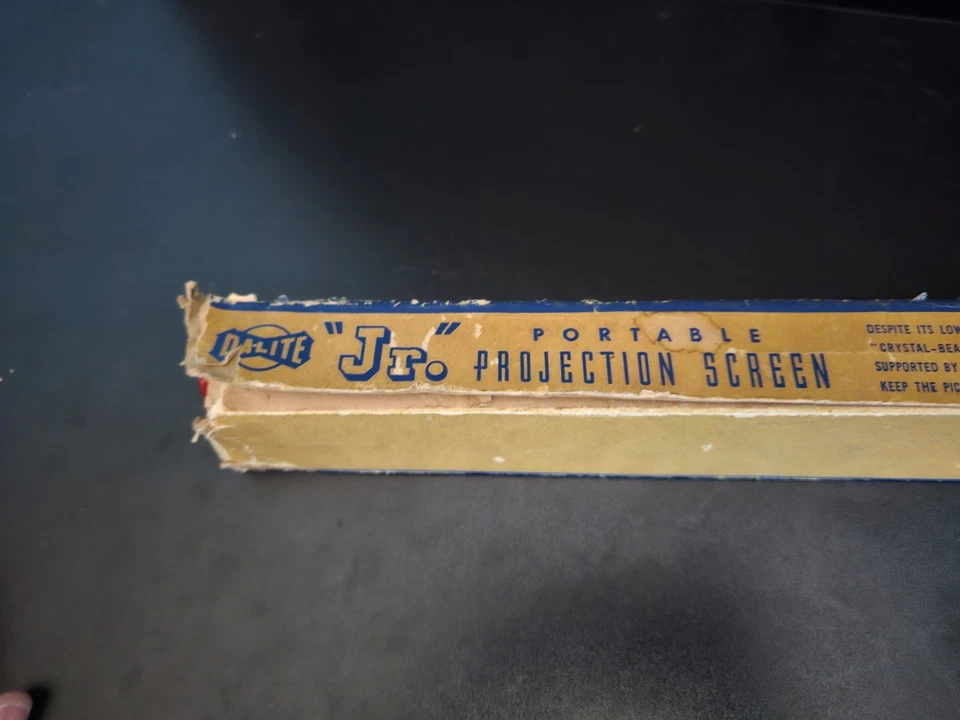 Vintage Da-Lite JR Tabletop Or Hanging Projector Screen with Stand Mid Century - Image 4 of 4