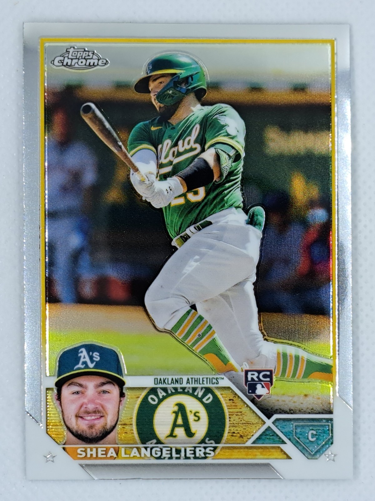 Shea Langeliers 2023 Topps Chrome RC Oakland / Sacramento Athletics Rookie #175