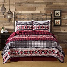 Season of Joy Plaid Quilt Bedding - Queen with 2 Shams: Christmas Bedding
