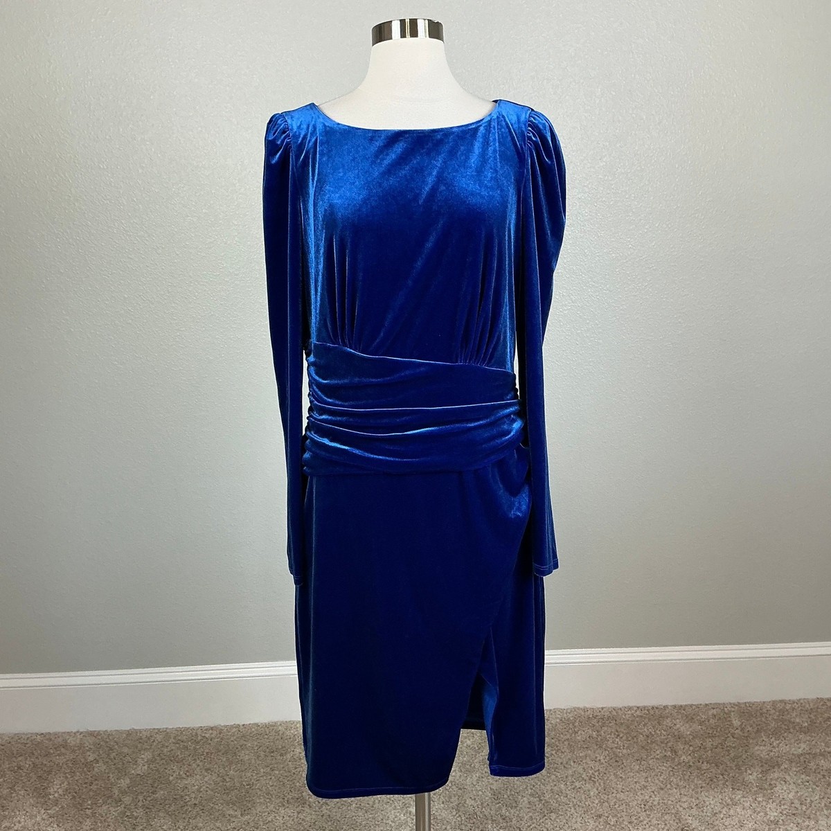 boatneck sapphire blue cocktail dress Ivy Bateau Neck Cocktail Dress  THEIA