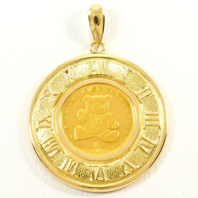 Bosnien und Herzegowina Teddybär Anhänger Top, 15ECUS K24 (24K Yel... GZl1ieex