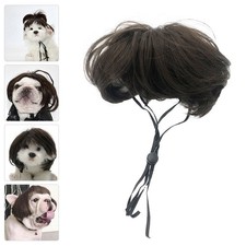 Peluca creativa para mascotas Prendas para la cabeza Divertidas Cosplay Peluca Perro Disfraz Accesorios