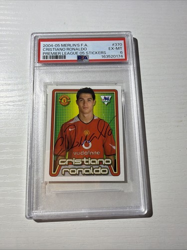 2004-05 MERLIN'S F.A. PREMIER LEAGUE 05 STICKERS #370 CRISTIANO RONALDO PSA 6