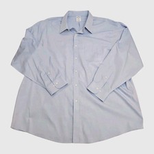 Brooks Brothers Dress Shirt Mens 18-34/35 Blue Non-Iron Long Sleeve Button-up