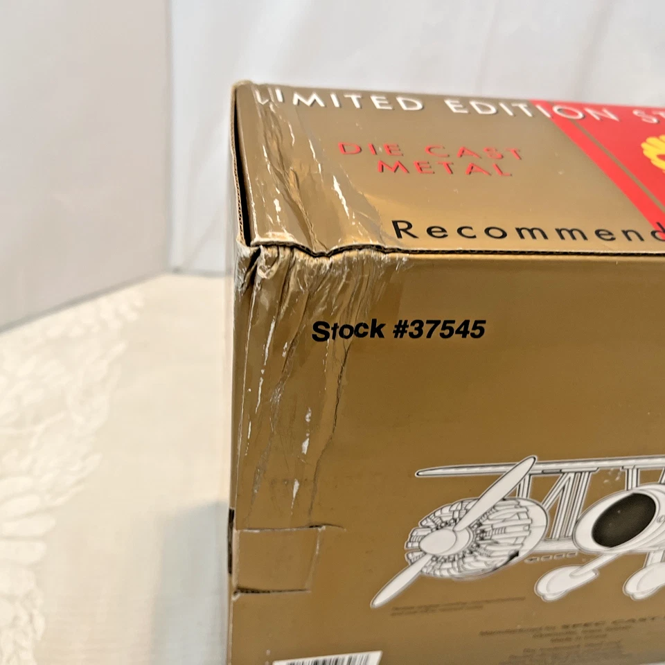 1934 Shell OIL Limited Edition Diecast Stearman Biplane Bank #37545-MIB - Image 3 of 4