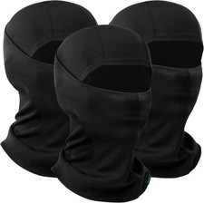 Balaclava Ski Mask 3 Pieces Full Face Cover   Breathable Full Face Mask for Skii